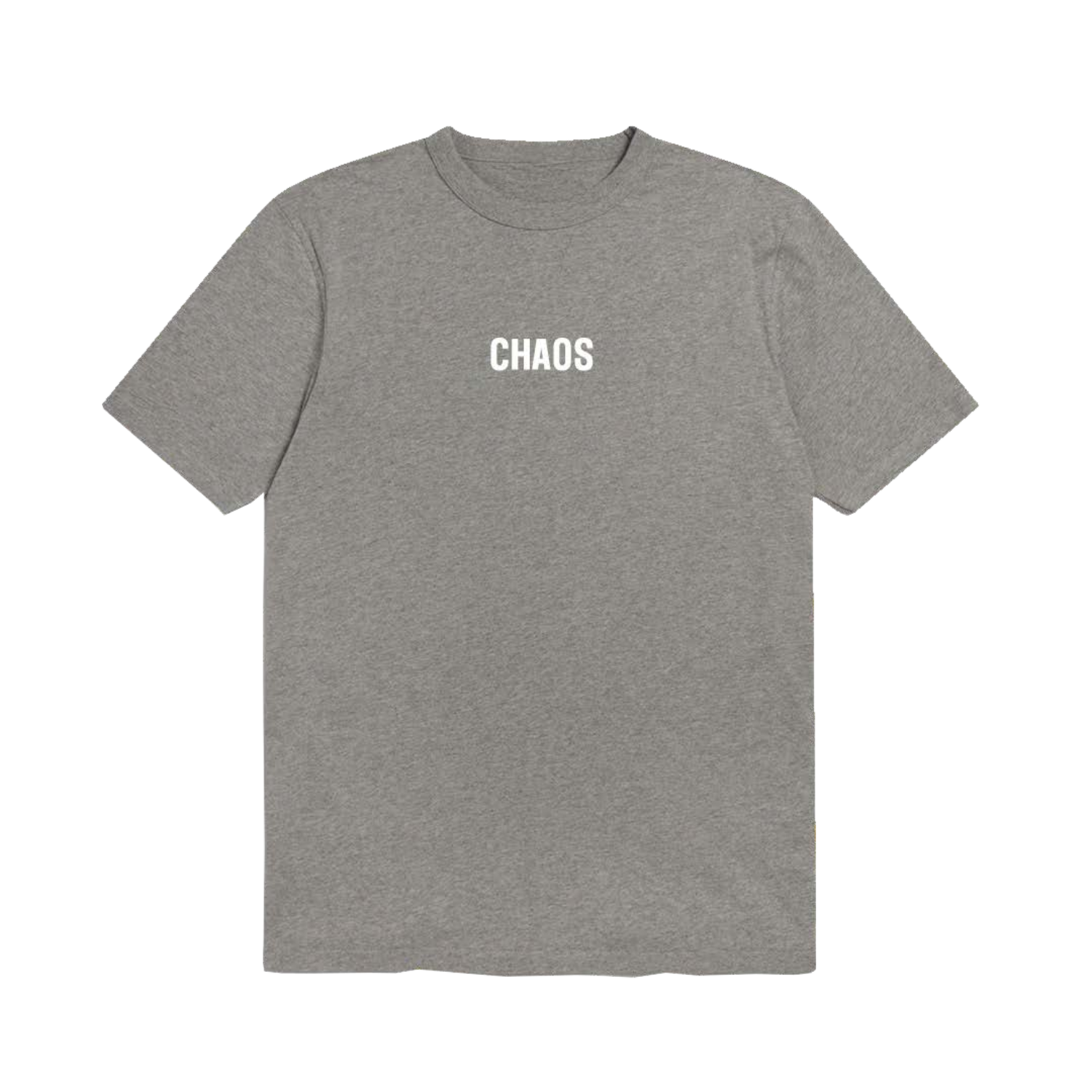 CHAOS - TEE008 - Grey T-Shirt with White Print